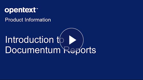 Introduction to Documentum Reports